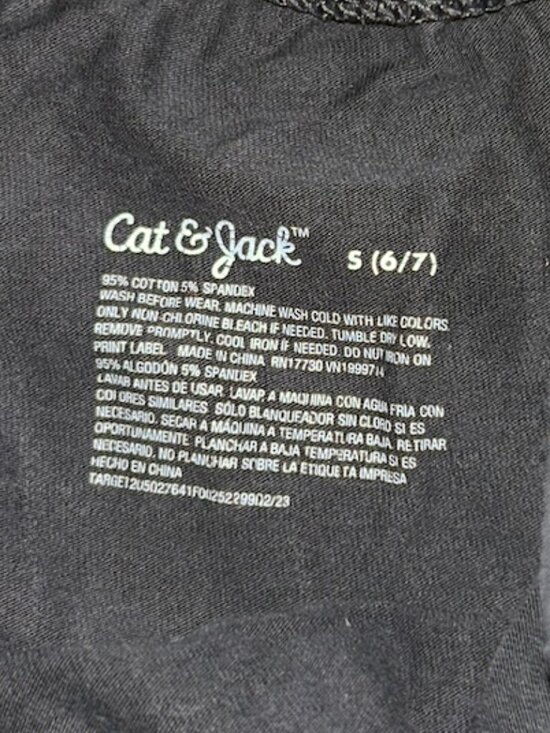 Cat & Jack Grey & White Windowpane Plaid Leggings - Picture 2 of 2